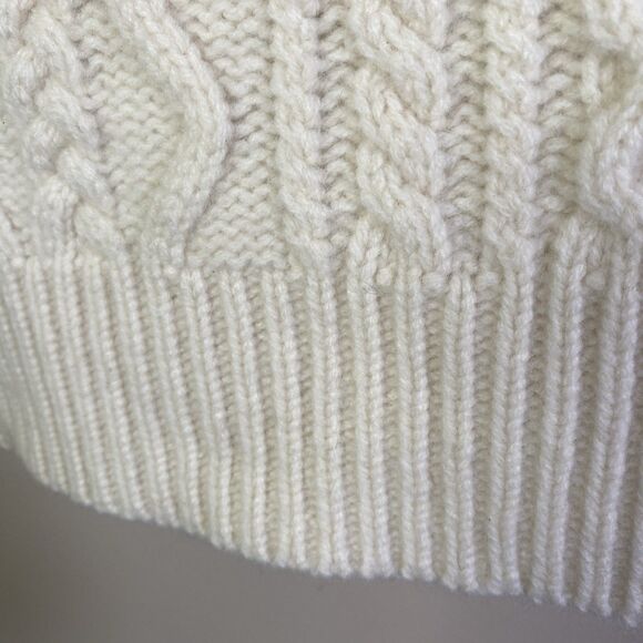 J Crew Merino Wool Shawl Collar Irish Aran Fisherman Cardigan Sweater  Men XS - Picture 13 of 16